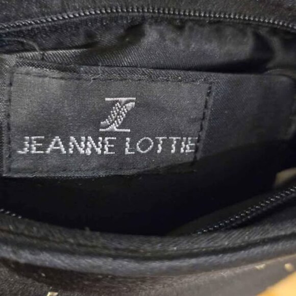 Black and Rhinestone Jeanne Lottie Evening Bag with Chain - Picture 3 of 4